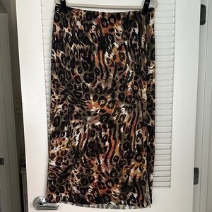 DKNY Animal Print Pencil Skirt